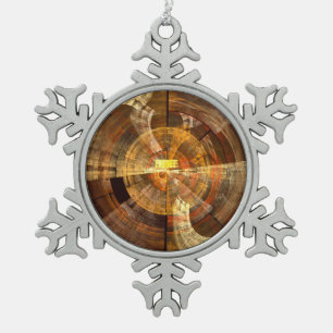 Integrity Abstract Art Snowflake Pewter Christmas Ornament