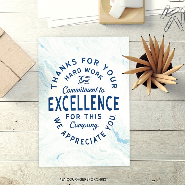 Integrity, Commitment to Excellence Appreciation T Thank You Card (Creator Uploaded)