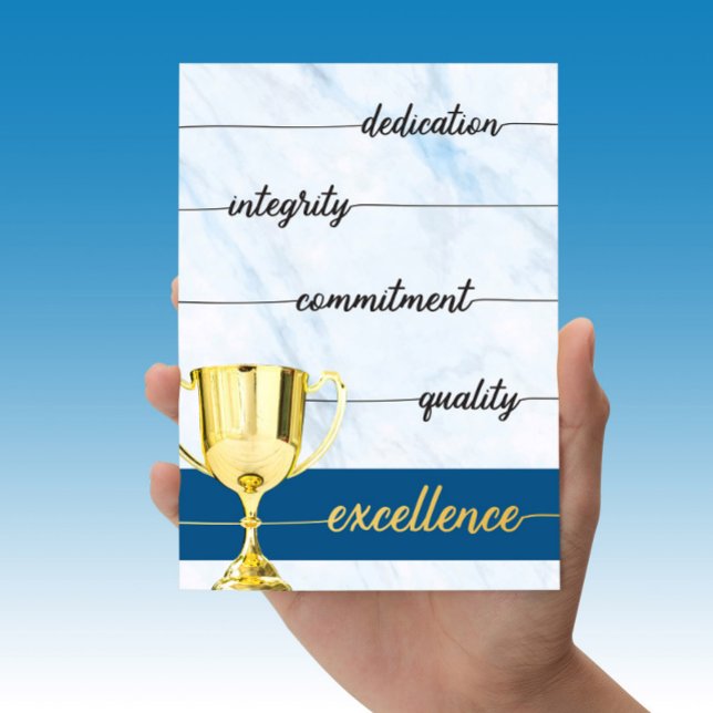 Integrity, Commitment to Excellence Appreciation Thank You Card (Creator Uploaded)