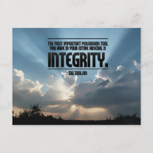 Integrity Inspirational Post Card