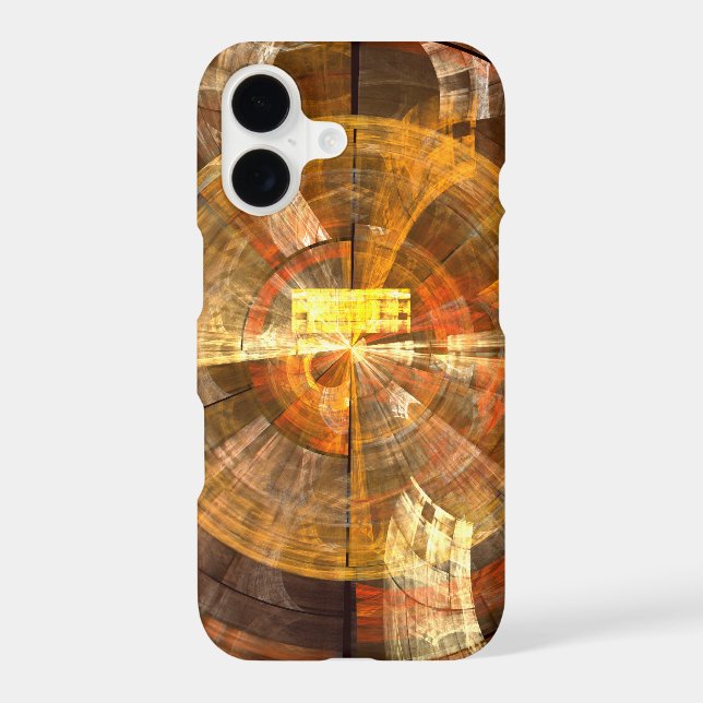 Integrity Radial Abstract Art in Warm Gold Tones (Verso)