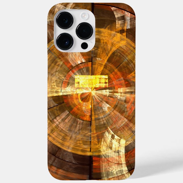 Integrity Radial Abstract Art in Warm Gold Tones Case-Mate iPhone Case (Back)