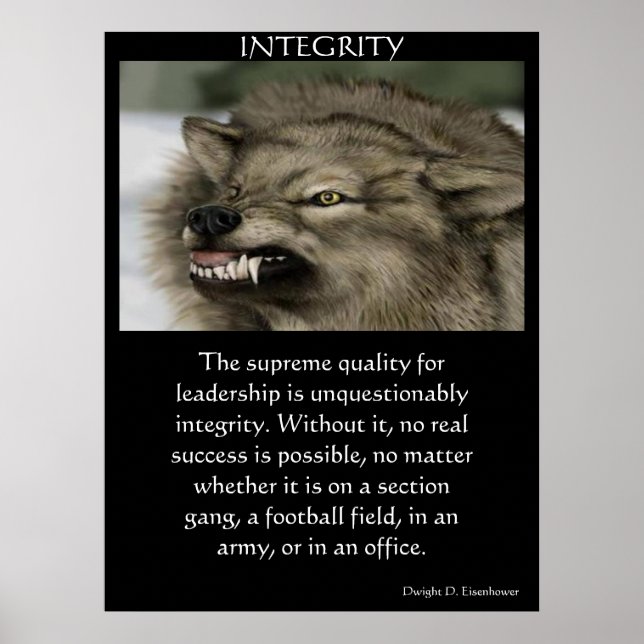 INTEGRITY wolf with his teeth out Poster (Front)