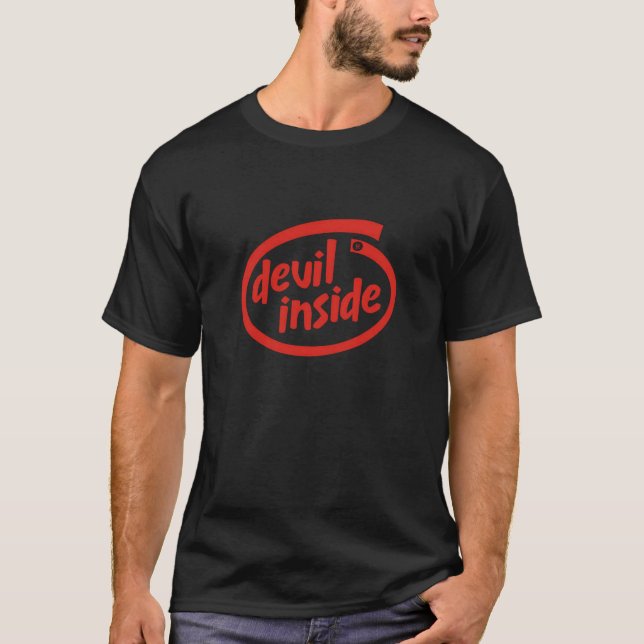 intel font - devil inside T-Shirt (Front)