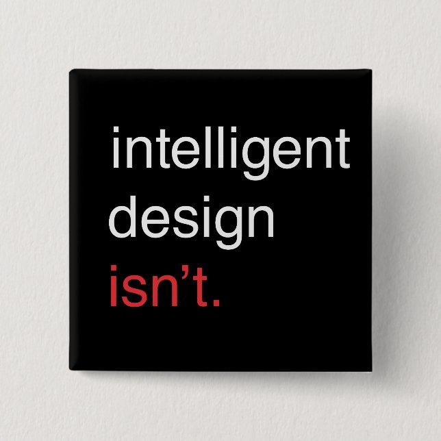 inteligent design 2 inch square button (Front)