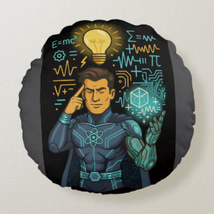 Intellect Unleashed: The Mind Master Collection Round Pillow