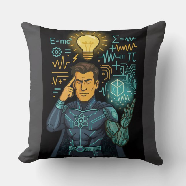 Intellect Unleashed: The Mind Master Collection Throw Pillow (Front)