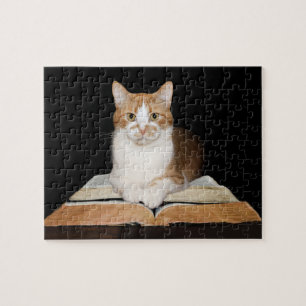 Intellectual Kitty cat Jigsaw Puzzle