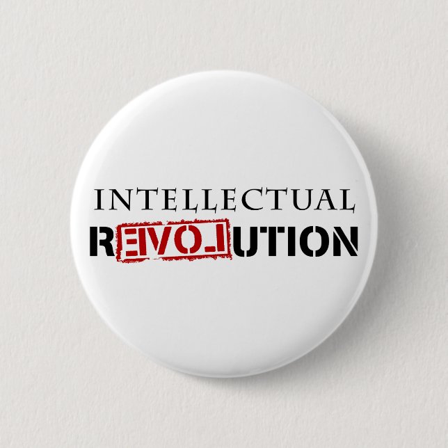 Intellectual rEVOLution 2 Inch Round Button (Front)