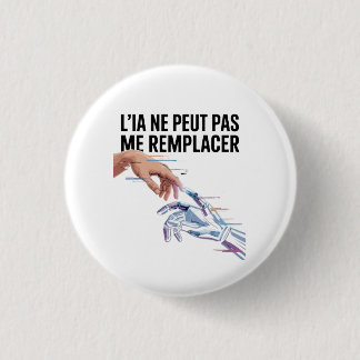 Intelligence artificielle et humains 1 inch round button