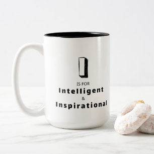 Intelligent and Inspirational I - Personalized Lux Two-Tone Coffee Mug