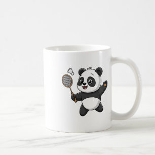 Intelligent Panda Playing Badminton Funny Humourou Coffee Mug