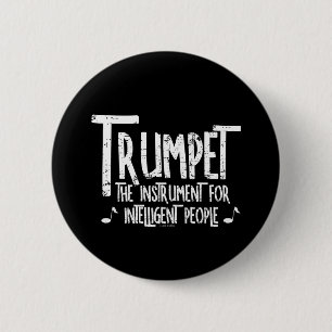Intelligent Trumpet Rough Text 2 Inch Round Button