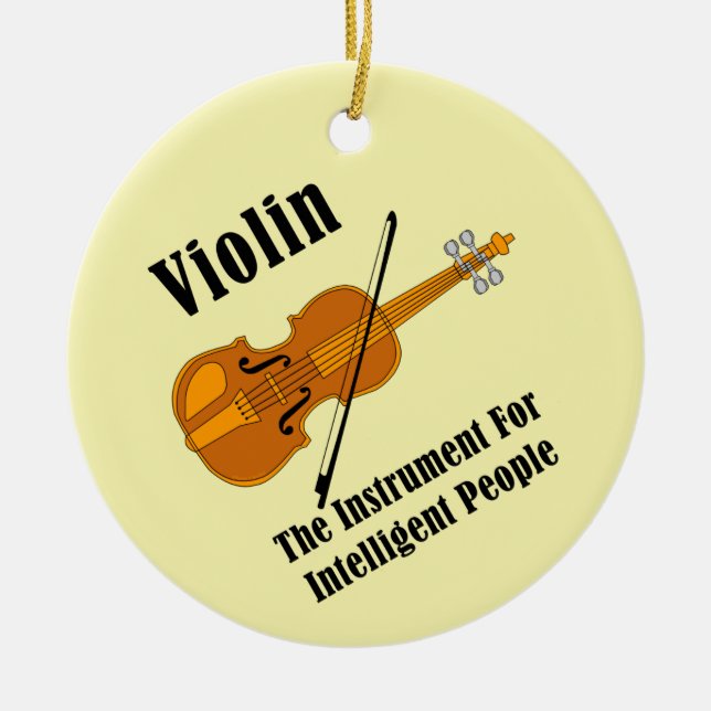 Intelligent Violin Ceramic Ornament (Front)