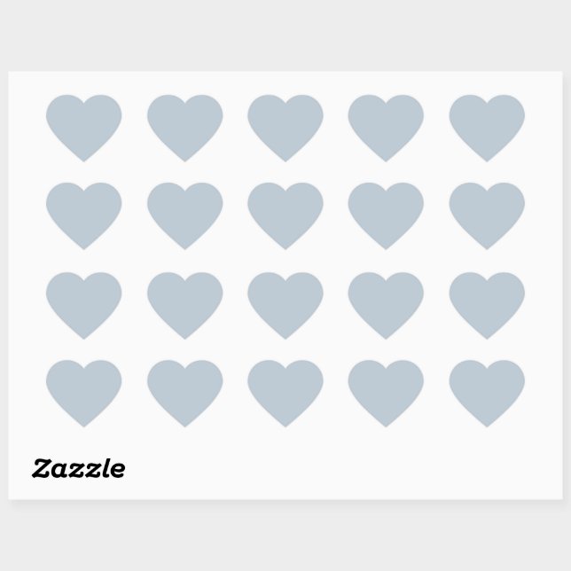 Intemporel - Bleu Mist Heart Sticker (Feuille)