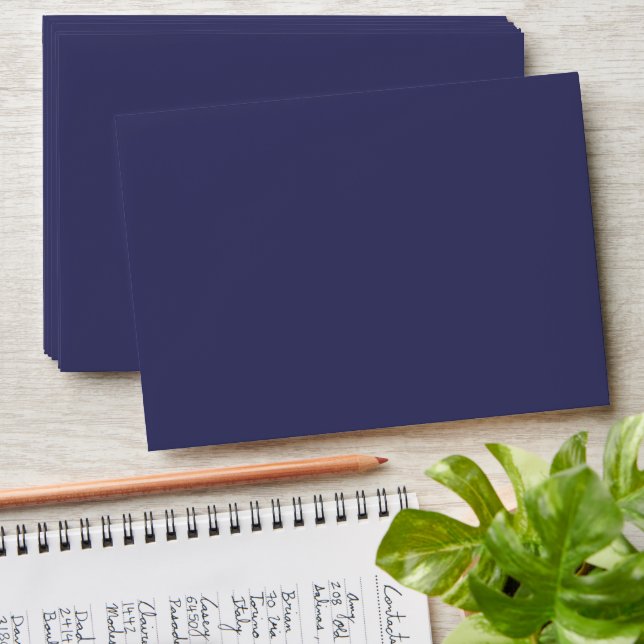 Intemporel - Enveloppe bleu minimaliste Indigo (Stacked)