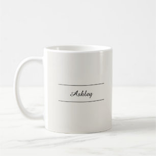 Intemporel - Mug de nom de sable blanc