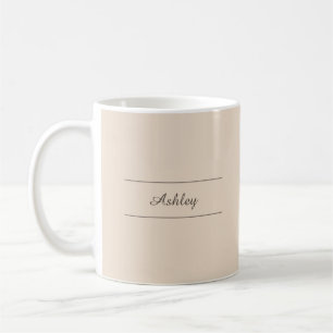 Intemporel - Pastel Ivory Name Mug