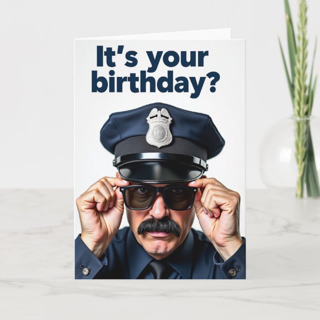 Intense Birthday Portrait Card (Front)