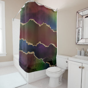 Intense Dark Agate Moody Rainbow Jewel Tone