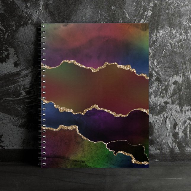 Intense Dark Agate | Moody Rainbow Jewel Tone Notebook (Creator Uploaded)