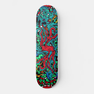 Intense Day Glo Psycho Loco Insane Graphics Skateboard