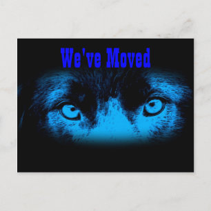 Intense Eyes Change Of Address Announcement Postcard