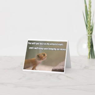 Intense Eyes Gecko greeting card