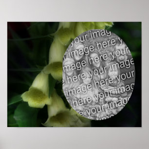 Intense Foxglove Flowers Frame Add Your Photo Poster