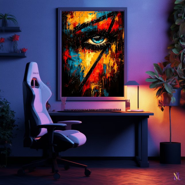 Intense Gaze Contemporary Expressionist Abstract  Poster (Creator Uploaded)