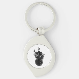Intense Lord Shiva Trishul Om Namah Shivaya Art Keychain