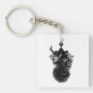 Intense Lord Shiva Trishul Om Namah Shivaya Art Keychain