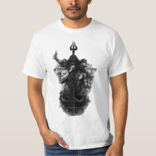 Intense Lord Shiva Trishul Om Namah Shivaya Art T-Shirt