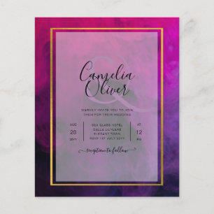 Intense Magenta Plum Purple INK Wedding INVITE Flyer