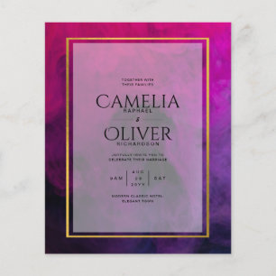 Intense Magenta Plum Purple INK Wedding INVITE Flyer