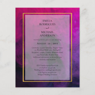 Intense Magenta Plum Purple INK Wedding INVITE Flyer