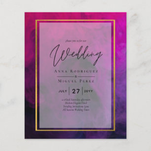 Intense Magenta Plum Purple INK Wedding INVITE Flyer