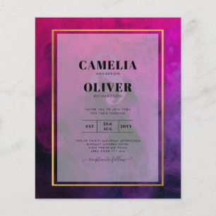 Intense Magenta Plum Purple INK Wedding INVITE Flyer