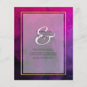 Intense Magenta Plum Purple INK Wedding INVITE Flyer