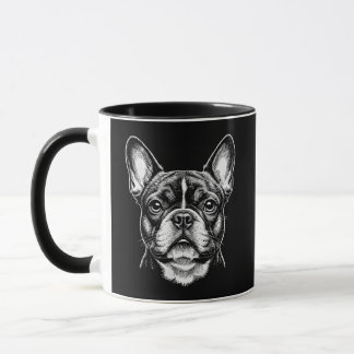 Intense Monochrome French Bulldog Portrait Mug