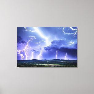 Intense Nature Lightning Storm Canvas Print
