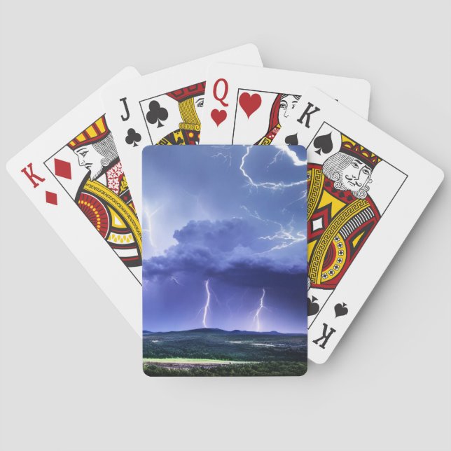 Intense Nature | Lightning Storm Playing Cards (Back)