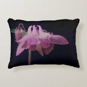 Intense Pink Columbine Flower Close Up  Accent Pillow