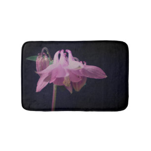 Intense Pink Columbine Flower Close Up Bath Mat