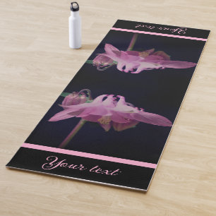 Intense Pink Columbine Flower Personalized Yoga Mat