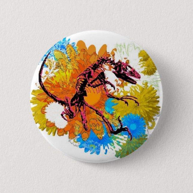 Intense Pink Raptor Button (Front)