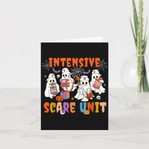 Intensive Care E Unit Halloween Ghost Nurse Icu Card