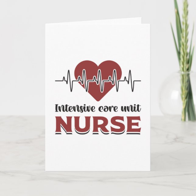 Intensive Care Unit Nurse ICU Emergency Medicine Card (Front)