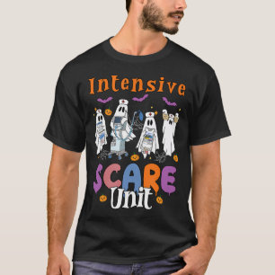Intensive Scare Unit Icu Boo Crew Funny Nicu Picu T-Shirt