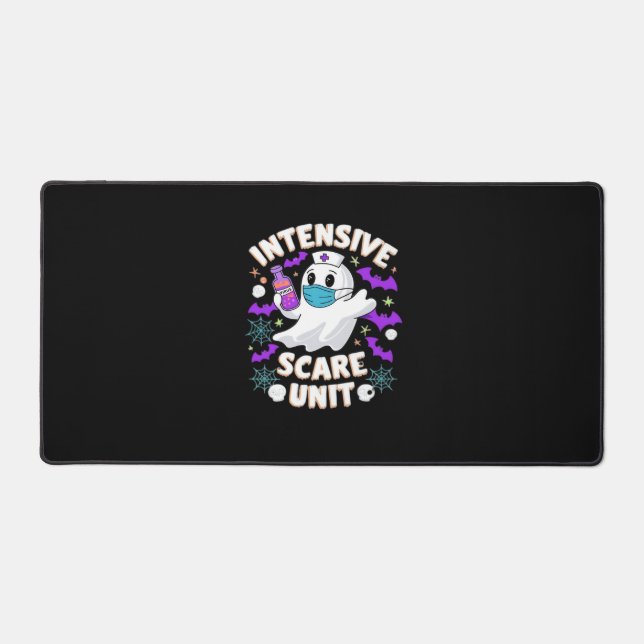 Intensive Scare Unit Nurse Halloween ICU Nurse Ess Desk Mat (Front)